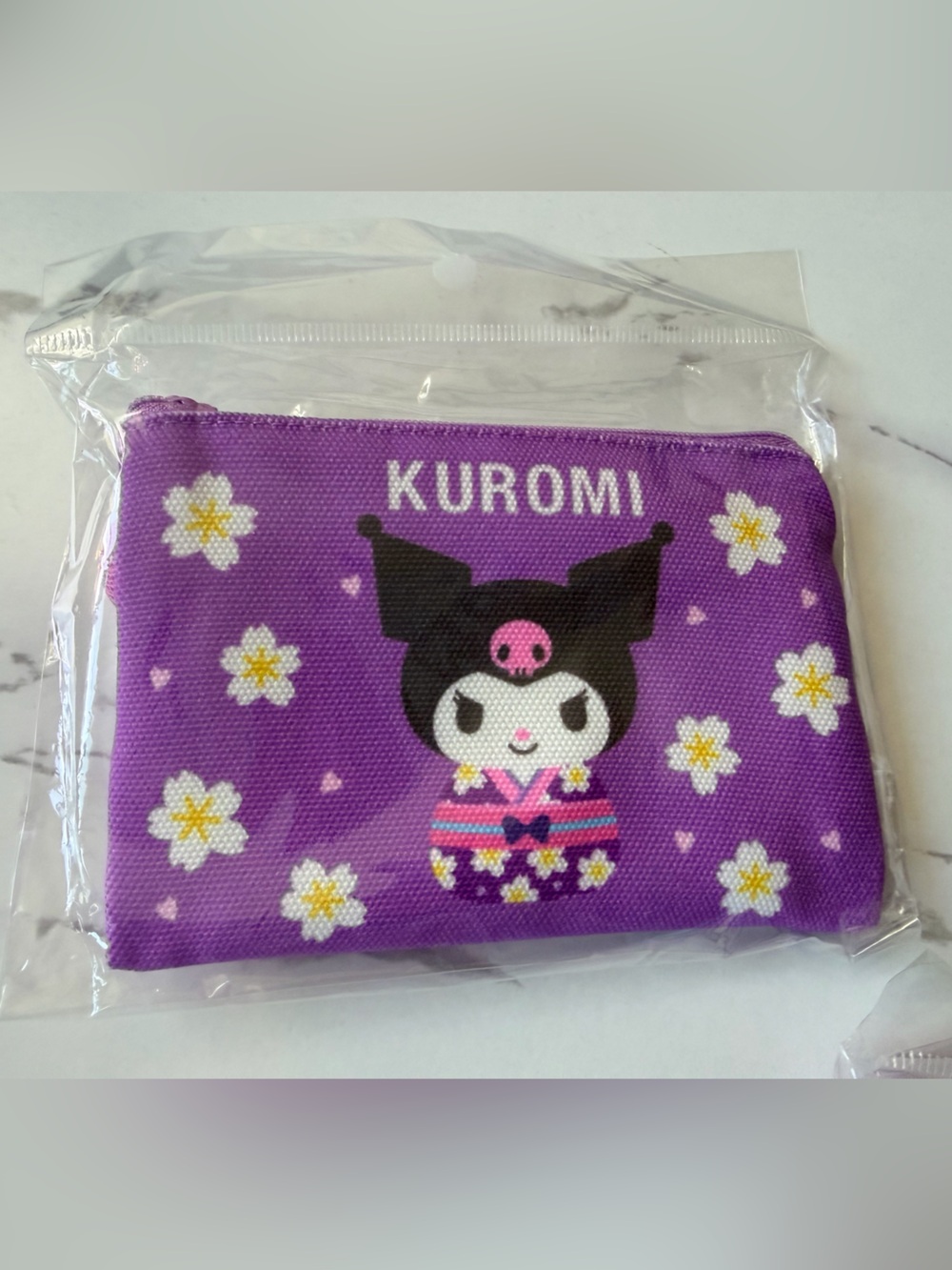 Sanrio Kuromi Japan Kimono Canvas Mini Wallet Coin Zip